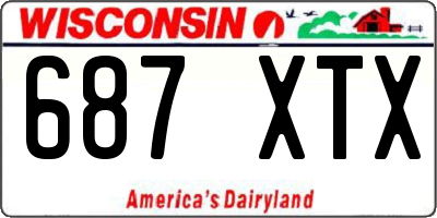 WI license plate 687XTX