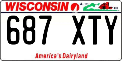 WI license plate 687XTY