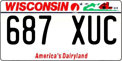WI license plate 687XUC