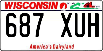 WI license plate 687XUH