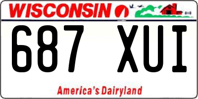 WI license plate 687XUI