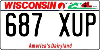 WI license plate 687XUP