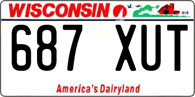 WI license plate 687XUT