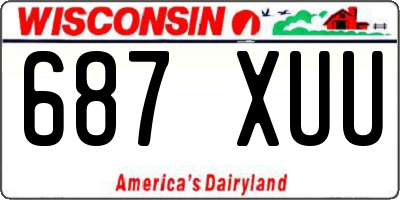 WI license plate 687XUU
