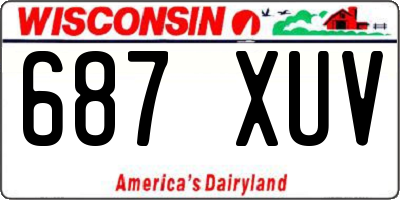 WI license plate 687XUV