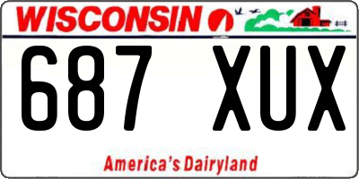 WI license plate 687XUX