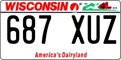 WI license plate 687XUZ