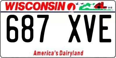 WI license plate 687XVE