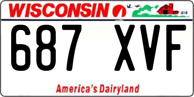 WI license plate 687XVF