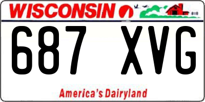 WI license plate 687XVG