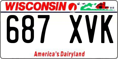 WI license plate 687XVK