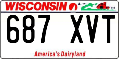 WI license plate 687XVT