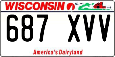 WI license plate 687XVV