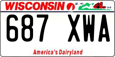 WI license plate 687XWA