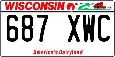 WI license plate 687XWC