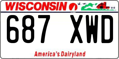 WI license plate 687XWD