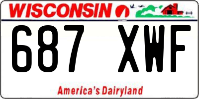 WI license plate 687XWF