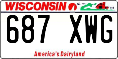 WI license plate 687XWG