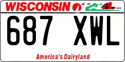 WI license plate 687XWL