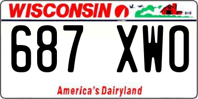 WI license plate 687XWO