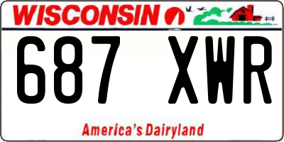 WI license plate 687XWR