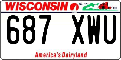 WI license plate 687XWU