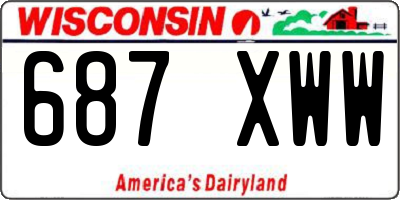 WI license plate 687XWW
