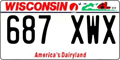 WI license plate 687XWX