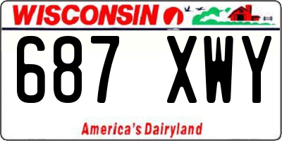 WI license plate 687XWY