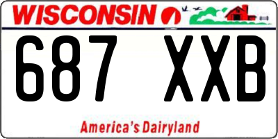 WI license plate 687XXB