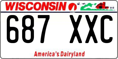 WI license plate 687XXC
