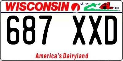 WI license plate 687XXD