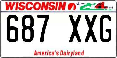 WI license plate 687XXG