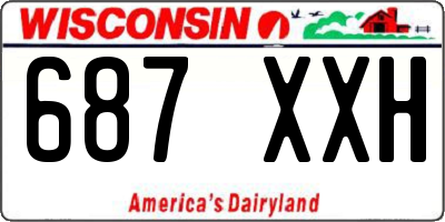 WI license plate 687XXH