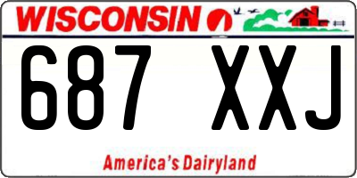 WI license plate 687XXJ