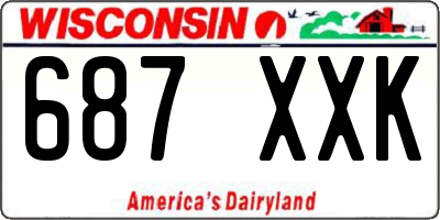 WI license plate 687XXK