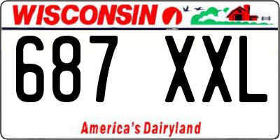 WI license plate 687XXL