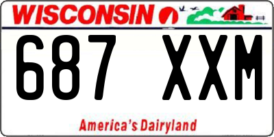 WI license plate 687XXM