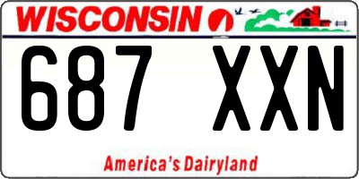 WI license plate 687XXN