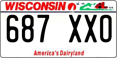 WI license plate 687XXO
