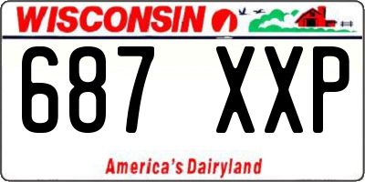 WI license plate 687XXP