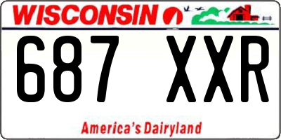 WI license plate 687XXR
