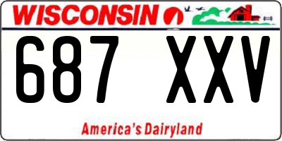 WI license plate 687XXV