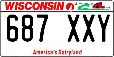 WI license plate 687XXY