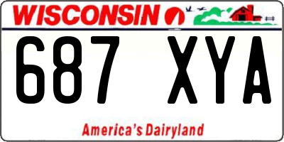 WI license plate 687XYA