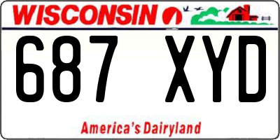WI license plate 687XYD