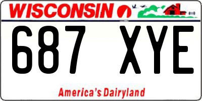 WI license plate 687XYE