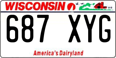 WI license plate 687XYG