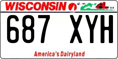 WI license plate 687XYH