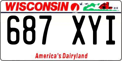 WI license plate 687XYI